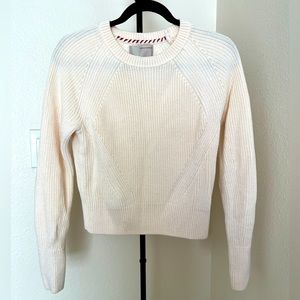Banana Republic Heritage Collection - Crew Neck Cropped Sweater - Cream